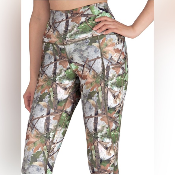 Free Leaper Yoga Pants with Pockets for Women Stretchy Leggings Camouflage XL - Picture 4 of 5